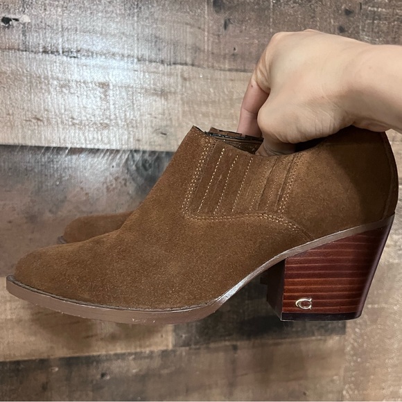Coach Perri Suede Western Booties - Picture 1 of 5